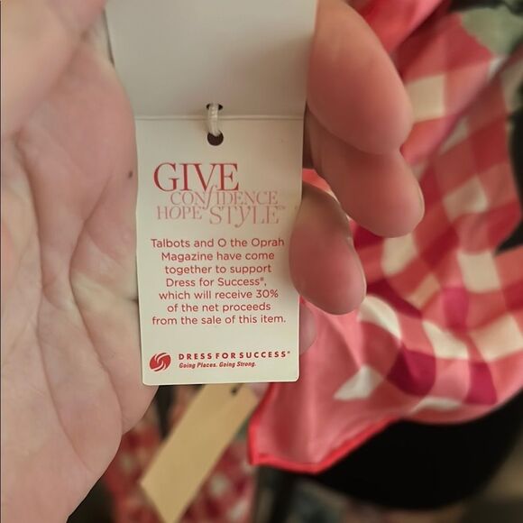 NWT Talbots Floral and Checkered Scarf   C - Picture 4 of 5